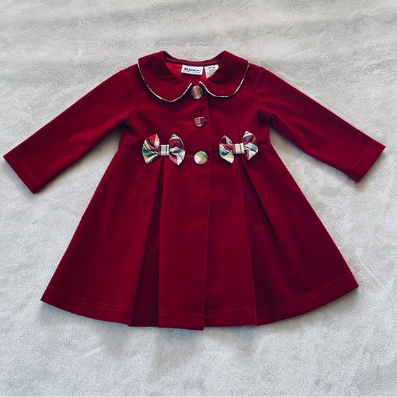 Blueberi Boulevard Other - Blueberi Boulevard Red Velvet Jacket Size 18 Months